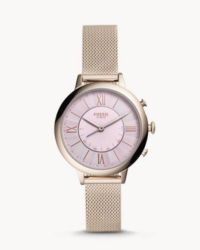 Unisex Hybrid Smartwatch Jacqueline Pastel Pink Steel Pink