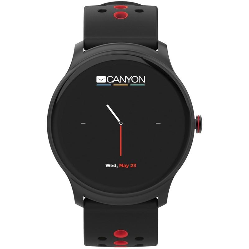 Inteligentné hodinky Canyon Oregano čierny/červený