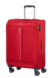 Samsonite Látkový cestovný kufor Popsoda Spinner 66 cm 68/73,5 l - červená